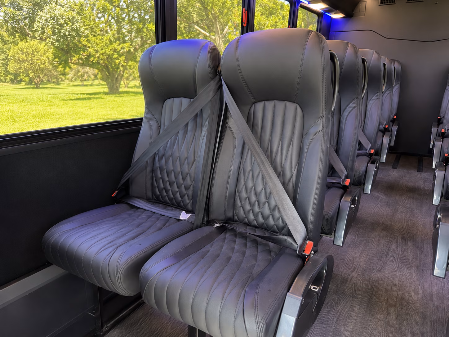 st charles 18 passenger minibus interior