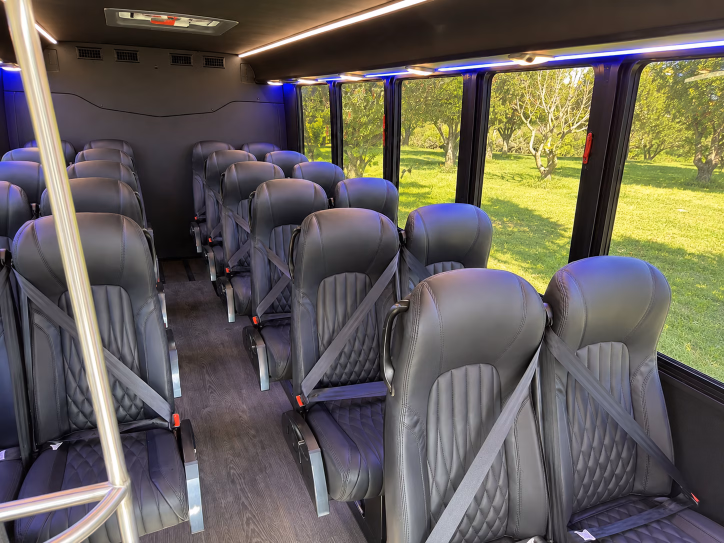 st charles 20 passenger minibus inside