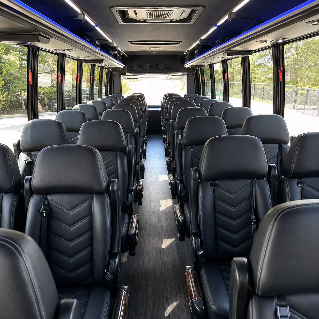 st charles 28 passenger minibus interior
