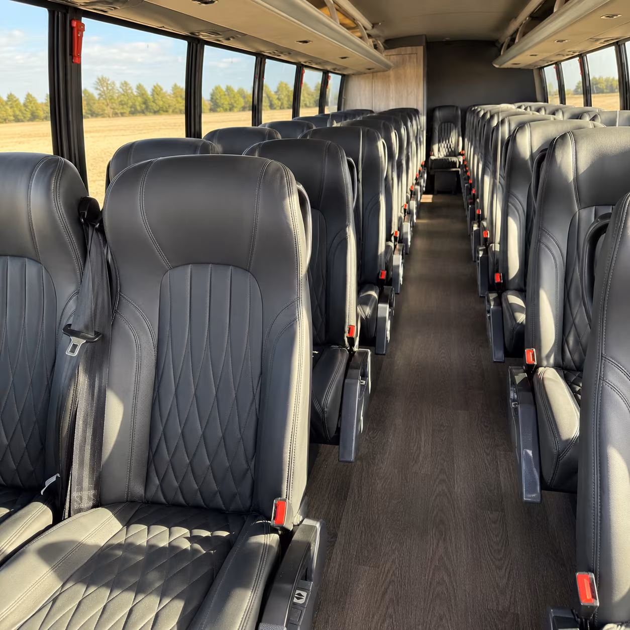 st charles 35 passenger minibus inside