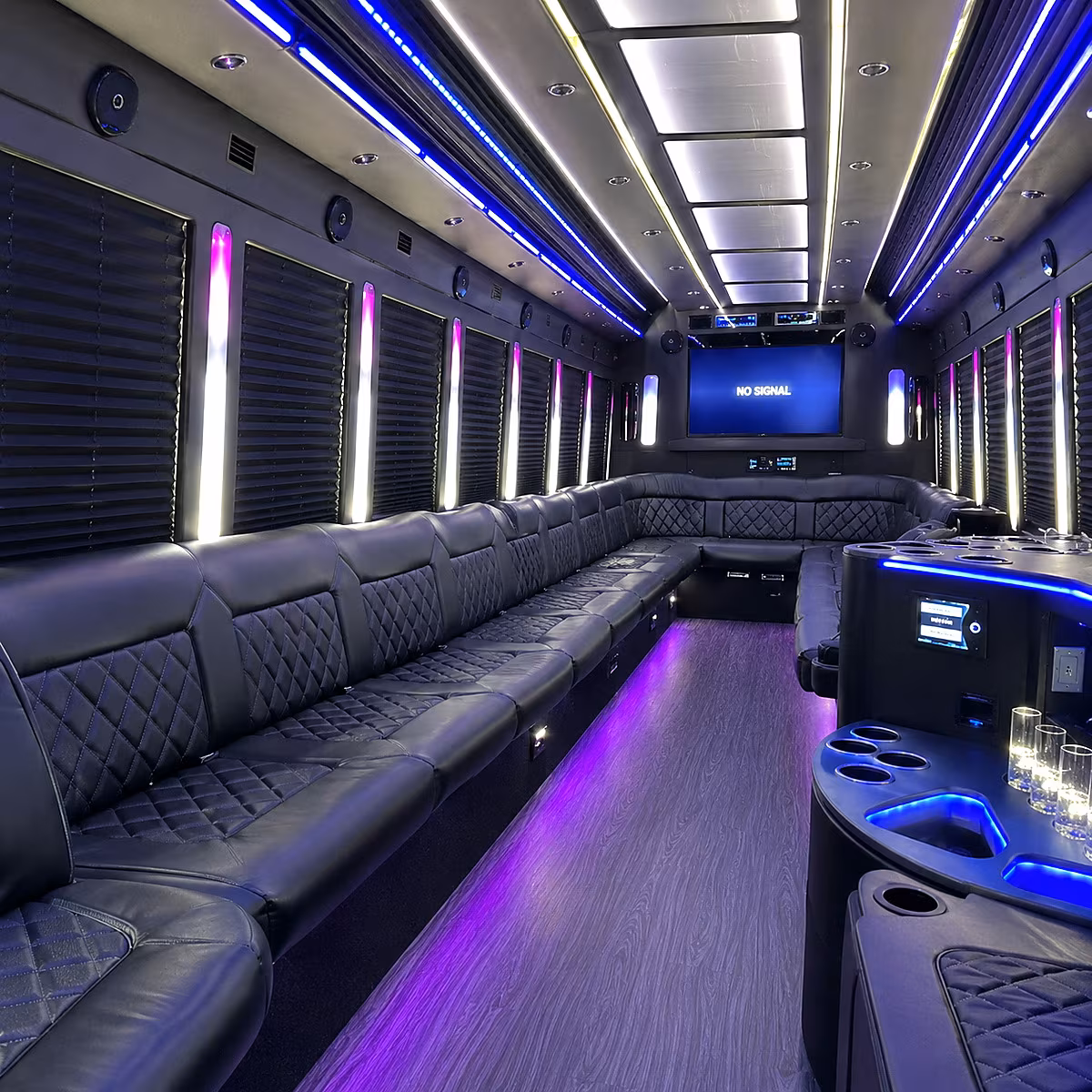 st charles party bus inside