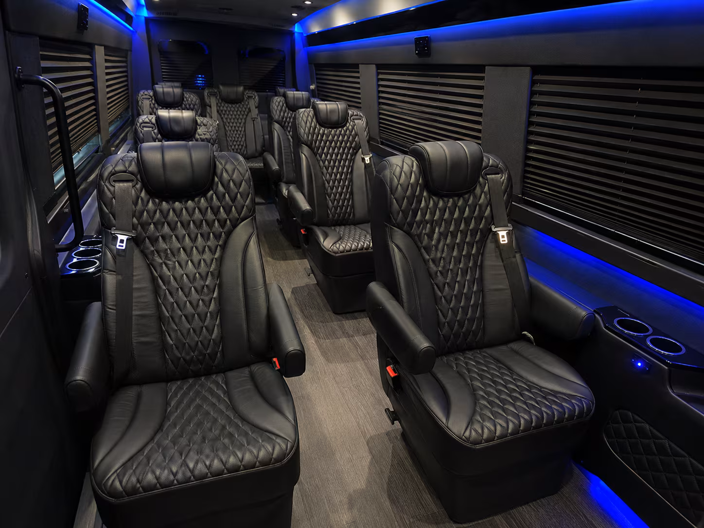 st charles sprinter van with driver inside